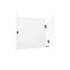 32-in D x 60-in W x 60-in H Solid Surface Bathtub Wall Kit in White
