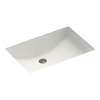 22-in W x 16-in D x 6.25-in H Solid Surface Undermount Bathroom Sink in Bisque
