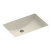 22-in W x 16-in D x 6.25-in H Solid Surface Undermount Bathroom Sink in Bone