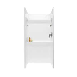 32-in D x 32-in W x 72-in H Veritek Shower Wall Surround in White