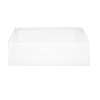 Veritek 16-in x 30-in x 60-in Rectangular Skirted Bathtub with Left-Hand Drain in White