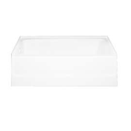 Veritek 16-in x 30-in x 60-in Rectangular Skirted Bathtub with Left-Hand Drain in White
