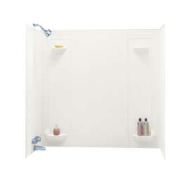 30-in D x 60-in W x 57-in H Veritek Bathtub Wall Kit in Bisque