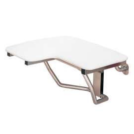 21-in D x 23.5-in W x 2.5-in H Plastic Shower Seat in White