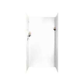 36-in D x 36-in W x 72-in H Solid Surface Shower Wall Surround in White
