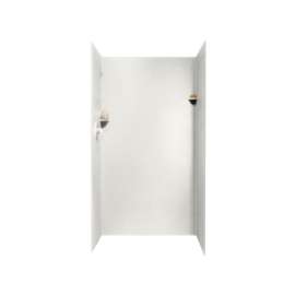 36-in D x 36-in W x 72-in H Solid Surface Shower Wall Surround in Bisque