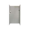 36-in D x 36-in W x 72-in H Solid Surface Shower Wall Surround in Gray Granite