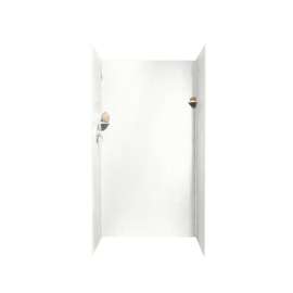 36-in D x 36-in W x 72-in H Solid Surface Shower Wall Surround in Tahiti White