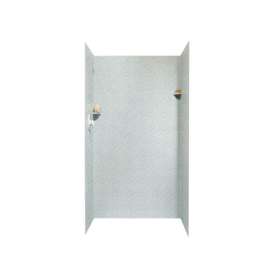 36-in D x 36-in W x 72-in H Solid Surface Shower Wall Surround in Tahiti Gray