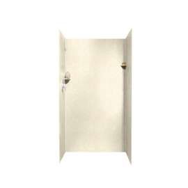 36-in D x 36-in W x 72-in H Solid Surface Shower Wall Surround in Pebble