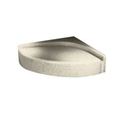 16.313-in D x 16.313-in W x 4-in H Solid Surface Shower Seat in Pebble