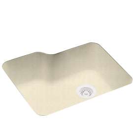 25-in D x 21.25-in W x 8.75-in H Solid Surface Undermount Single Bowl Kitchen Sink with 0-Hole in Pebble