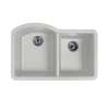 32-in D x 21-in W x 9.5-in H Granite Undermount Double Bowl Kitchen Sink with 1-Hole in Granito