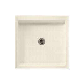 32.375-in D x 32.375-in W x 5.5-in H Solid Surface Shower Base in Pebble