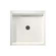 32.375-in D x 32.375-in W x 5.5-in H Solid Surface Shower Base in Tahiti Ivory