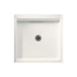 32.375-in D x 32.375-in W x 5.5-in H Solid Surface Shower Base in Tahiti Ivory