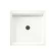 32.375-in D x 32.375-in W x 5.5-in H Solid Surface Shower Base in Tahiti White