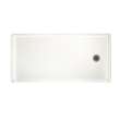 30.1875-in D x 60.375-in W x 4.1875-in H Solid Surface Shower Base with Right-Hand Drain in Tahiti White