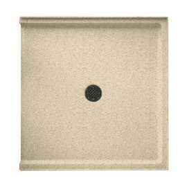 38.375-in D x 37.188-in W x 3.75-in H Solid Surface Shower Base in Bermuda Sand