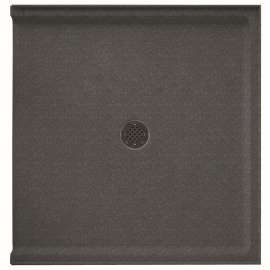 38.375-in D x 37.188-in W x 3.75-in H Solid Surface Shower Base in Night Sky