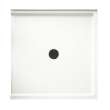 38.375-in D x 37.188-in W x 3.75-in H Solid Surface Shower Base in Tahiti White