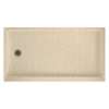 32-in D x 60-in W x 4.3125-in H Solid Surface Shower Base with Left-Hand Drain in Bermuda Sand