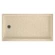 32-in D x 60-in W x 4.3125-in H Solid Surface Shower Base with Left-Hand Drain in Bermuda Sand