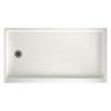 32-in D x 60-in W x 4.3125-in H Solid Surface Shower Base with Left-Hand Drain in Bisque