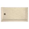 32-in D x 60-in W x 4.3125-in H Solid Surface Shower Base with Left-Hand Drain in Tahiti Desert