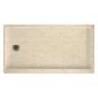 32-in D x 60-in W x 4.3125-in H Solid Surface Shower Base with Left-Hand Drain in Tahiti Desert