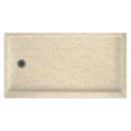 32-in D x 60-in W x 4.3125-in H Solid Surface Shower Base with Left-Hand Drain in Tahiti Desert