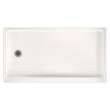 32-in D x 60-in W x 4.3125-in H Solid Surface Shower Base with Left-Hand Drain in Tahiti Ivory