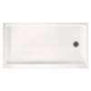 32-in D x 60-in W x 4.3125-in H Solid Surface Shower Base with Right-Hand Drain in Tahiti Ivory