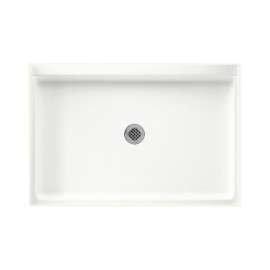 48.375-in W x 32.188-in D x 5.5-in H Solid Surface Shower Base in Tahiti White