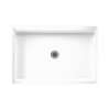 48.375-in W x 32.188-in D x 5.5-in H Solid Surface Shower Base in White