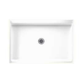 48.375-in W x 32.188-in D x 5.5-in H Solid Surface Shower Base in White