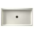 60.375-in W x 32.188-in D x 5.5-in H Solid Surface Shower Base in Bisque