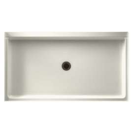 60.375-in W x 32.188-in D x 5.5-in H Solid Surface Shower Base in Bisque