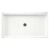 60.375-in W x 32.188-in D x 5.5-in H Solid Surface Shower Base in Tahiti White