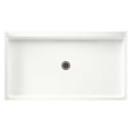 60.375-in W x 32.188-in D x 5.5-in H Solid Surface Shower Base in Tahiti White