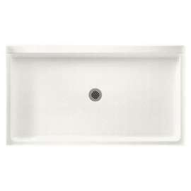 60.375-in W x 32.188-in D x 5.5-in H Solid Surface Shower Base in Tahiti Ivory