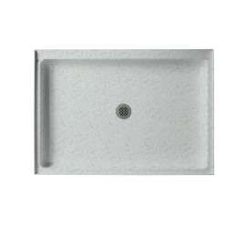 42.375-in W x 34.188-in D x 5.5-in H Solid Surface Shower Base in Tahiti Gray
