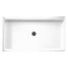 60.375-in D x 34.188-in W x 5.5-in H Solid Surface Shower Base in White