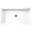 60.375-in D x 34.188-in W x 5.5-in H Solid Surface Shower Base in White