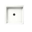 36.063-in D x 36.063-in W x 5.5-in H Solid Surface Shower Base in White