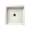 36.063-in D x 36.063-in W x 5.5-in H Solid Surface Shower Base in Bisque