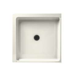 36.063-in D x 36.063-in W x 5.5-in H Solid Surface Shower Base in Bisque