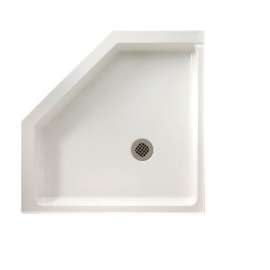 36.125-in D x 36.125-in W x 5.5-in H Solid Surface Shower Base in White