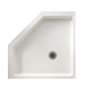 38.125-in D x 38.125-in W x 5.5-in H Solid Surface Shower Base in White