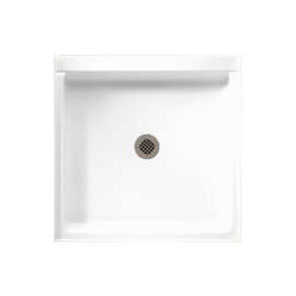 42.188-in D x 36.375-in W x 5.5-in H Solid Surface Shower Base in White